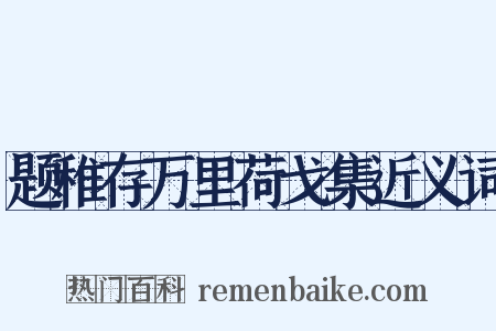 题稚存万里荷戈集近义词是什么意思的图片